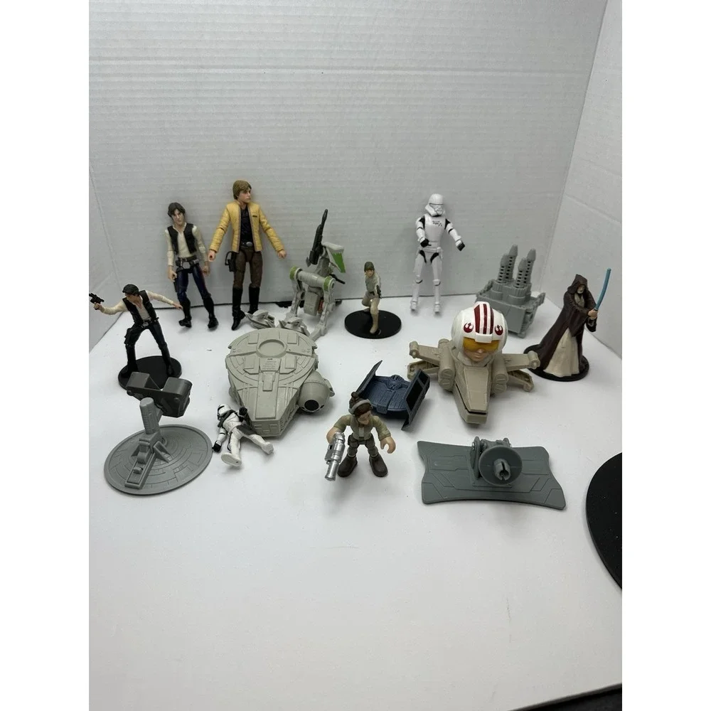 Star Wars Action Figure & Accessory Lot Han Solo Luke Skywalker Stormtrooper Mix